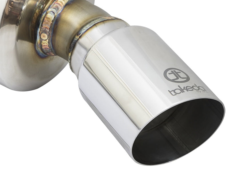 aFe Takeda 2-1/4 to 2-1/2in 304 Stainless Steel Cat-Back Exhaust w/Polishe 49-36615-P Photo - Unmounted