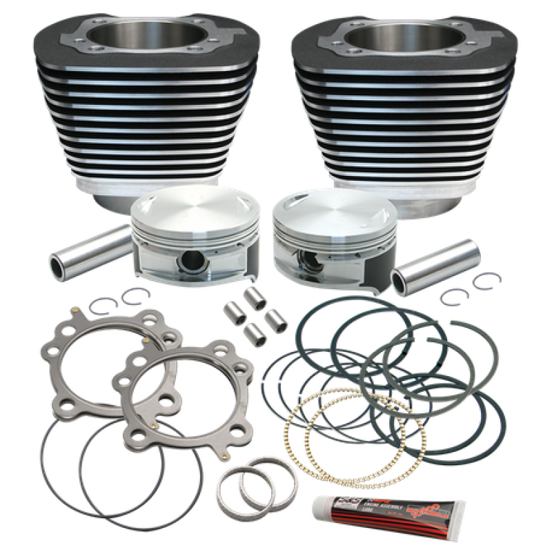 S&S Cycle 99-16 BT Replacement 3-7/8in Bore Cylinder & Piston Kit For S&S 106in Stroker Kit - Wblack 910-0203 910-0203 User 1