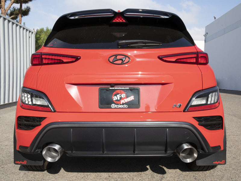 aFe 22-23 Hyundai Kona N L4-2.0L (t) Takeda 3in 304 SS Cat-Back Exhaust System w/ Polished Tips 49-37033-P 49-37033-P Photo - Mounted