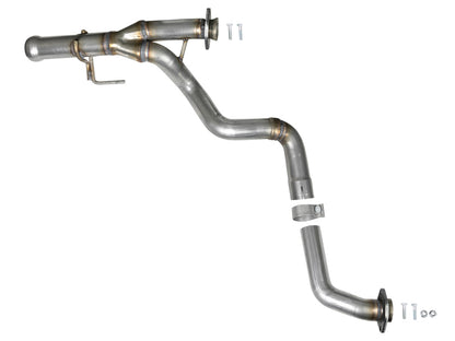 aFe Power Twisted Steel Y-Pipe 2-1/4in 409 SS Exhaust System 2018 Jeep 48-48026 Photo - Unmounted