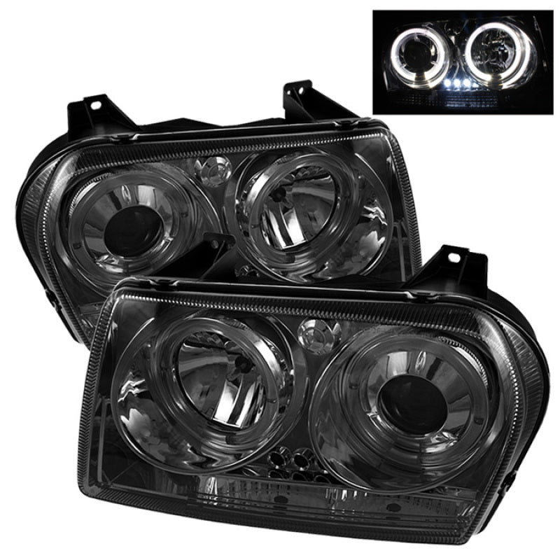 Spyder Chrysler 300 05-08 Projector Headlights LED Halo LED Smke (Not Included) PRO-YD-C305-HL-SM 5009203 5009203 Photo - Primary