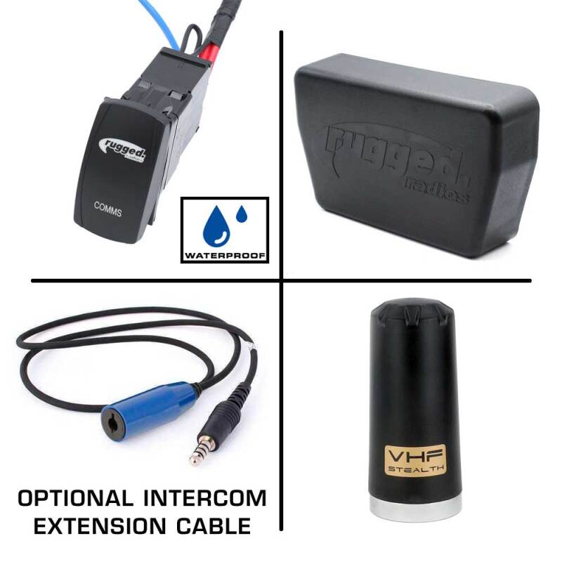 Rugged Radios Alpha Accessory Pack For Rugged UTV SXS IRCS w/o Intercom Ext Cables (for Headsets) ALPHA-ACCY-KIT-HS ALPHA-ACCY-KIT-HS Photo - Primary