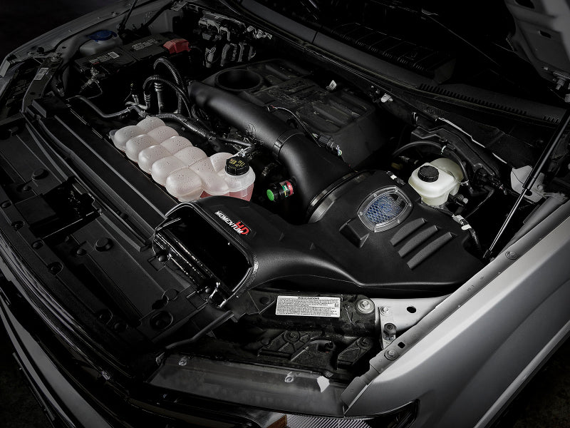 aFe Momentum HD PRO 10R Cold Air Intake System 18-19 Ford F-150V6-3.0L (td) 50-70023T 50-70023T Photo - Mounted