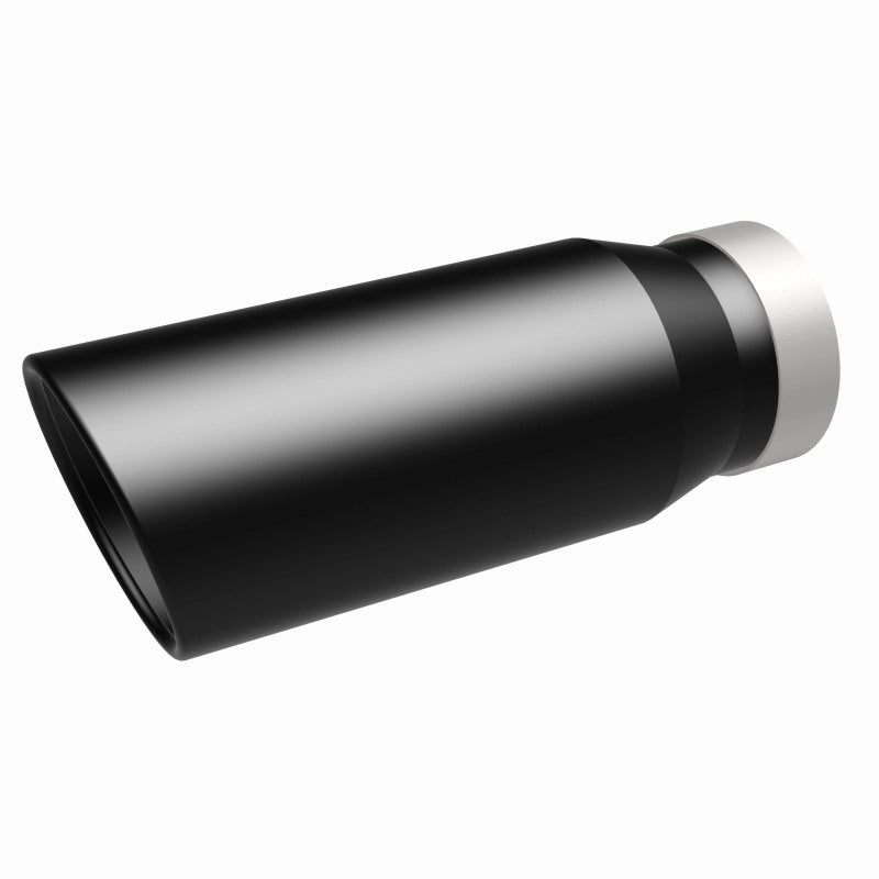 Magnaflow Tip Stainless Black Coated Single Wall Round Single Outlet 5in Dia 4in Inlet 13in L 35238 35238 360 Degree Image Set