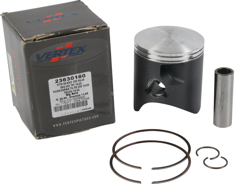 Vertex Pistons Vertex Piston 06-18/2024 KTM 250 EXC 250cc +1.60mm Cast Big Bore Piston Kit 262cc. 23630160 23630160 Photo - Primary