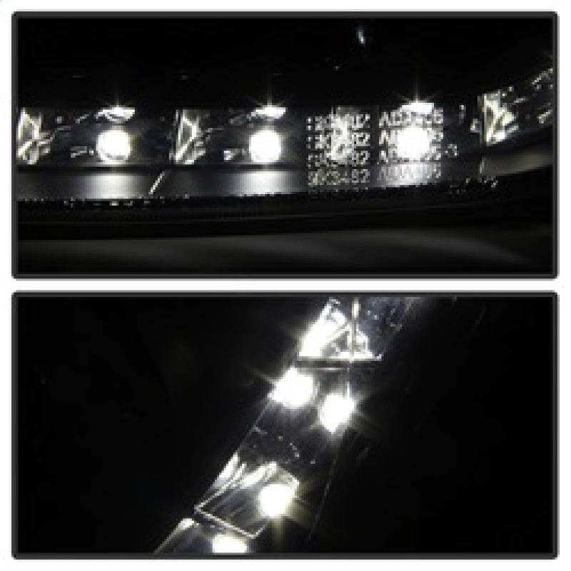 Spyder Audi A4 06-08 Projector Headlights Halogen Model Only - DRL Black PRO-YD-AA405-DRL-BK 5008572 5008572 Photo - Unmounted