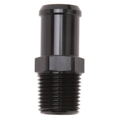 Edelbrock Hose End, Straight, 1/2" NPT TO 3/4" Barb, Black Anodize 8183 Photo - Primary