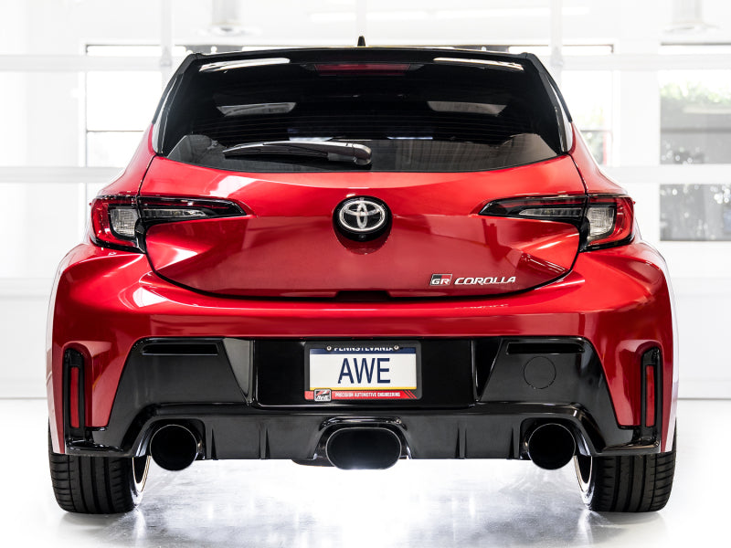 AWE Tuning 2023+ Toyota GR Corolla Track Edition Exhaust - Diamond Black Tips 3020-53472 3020-53472 Photo - Mounted