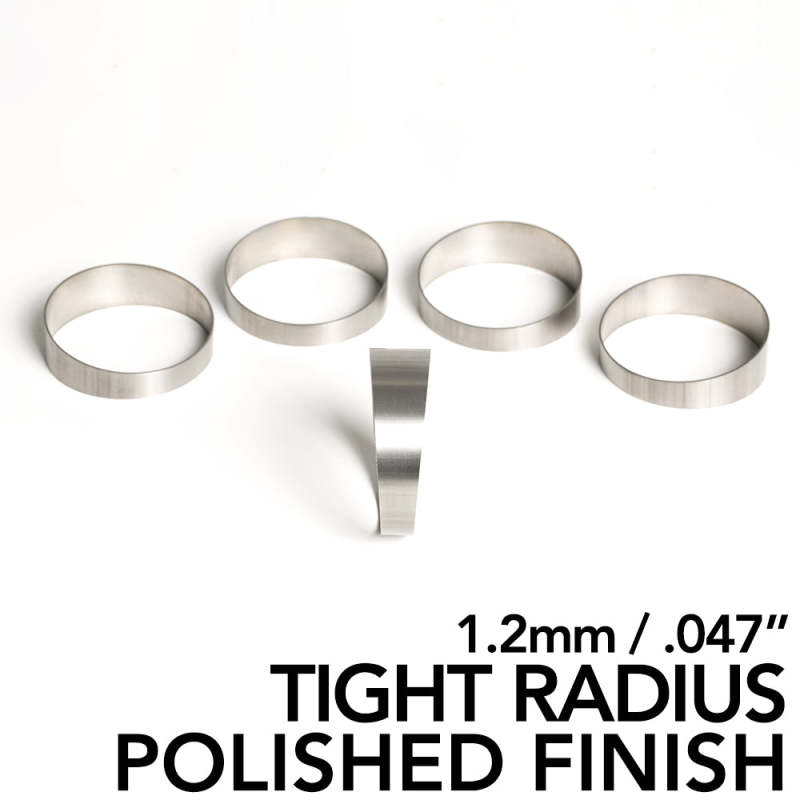 Ticon Industries 2.5in 45 Degree 1.26D CLR 1.2mm/.047in Wall Titanium Pie Cuts - Polished (5pk) 109-06301-2014