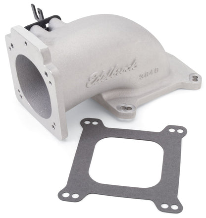 Edelbrock Low Profile Intake Elbow, 90mm Throttle Body to Square-bore Flange 3848 Photo - Primary