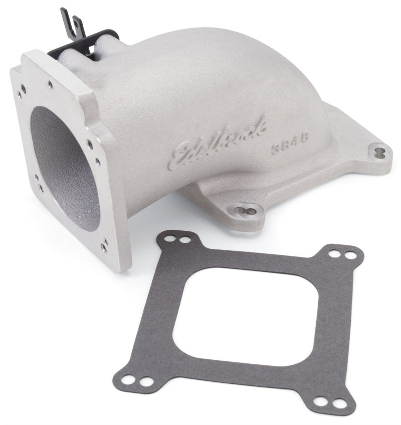 Edelbrock Low Profile Intake Elbow, 90mm Throttle Body to Square-bore Flange 3848 Photo - Primary