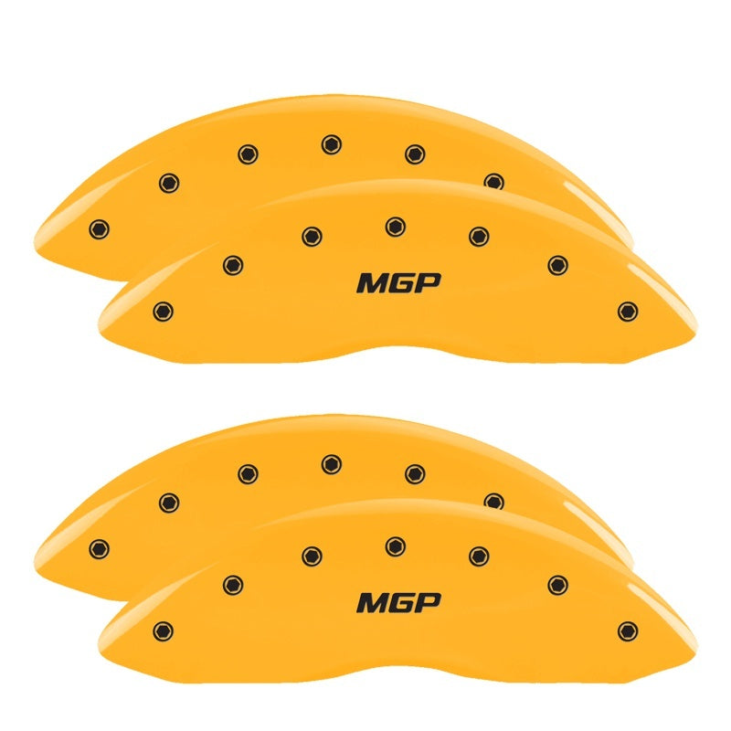 MGP 4 Caliper Covers Engraved Front & Rear MGP Yellow finish black ch 10120SMGPYL 10120SMGPYL Photo - Primary