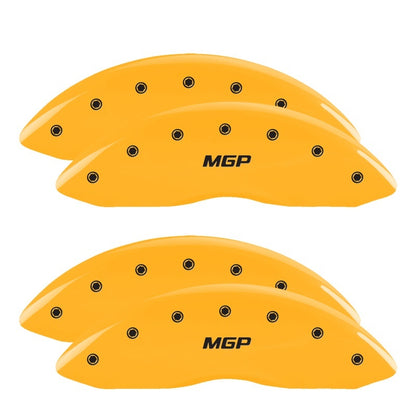 MGP 4 Caliper Covers Engraved Front & Rear MGP Yellow finish black ch 10120SMGPYL 10120SMGPYL Photo - Primary