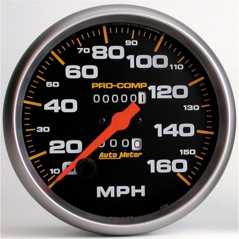 Autometer Gauge, Speedometer, 5", 160Mph, Mechanical, Pro-Comp 5154 Photo - Primary