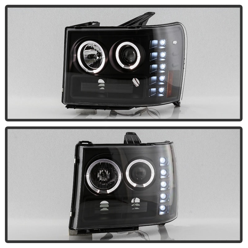 Spyder GMC Sierra 1500/GMC Sierra Denali 08-13 Projector LED Halo- LED All Blk PRO-YD-GS07-HL-BKV2 5086020 5086020 Photo - Unmounted