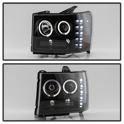 Spyder GMC Sierra 1500/GMC Sierra Denali 08-13 Projector LED Halo- LED All Blk PRO-YD-GS07-HL-BKV2 5086020 5086020 Photo - Unmounted