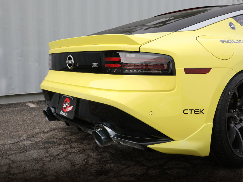 aFe Nissan Z 23-23 V6-3.0L Takeda 2-1/2in 304 SS Axle-Back Exhaust System w/ Black Tips 49-36137-B 49-36137-B Photo - Mounted