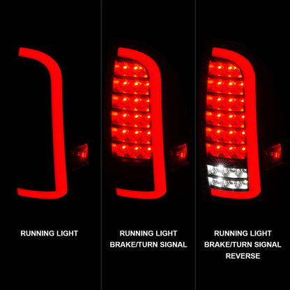 ANZO 05-15 Toyota Tacoma Full LED Tail Lights w/Light Bar Sequential Black Housing Clear Lens 311427 311427 Photo - Unmounted