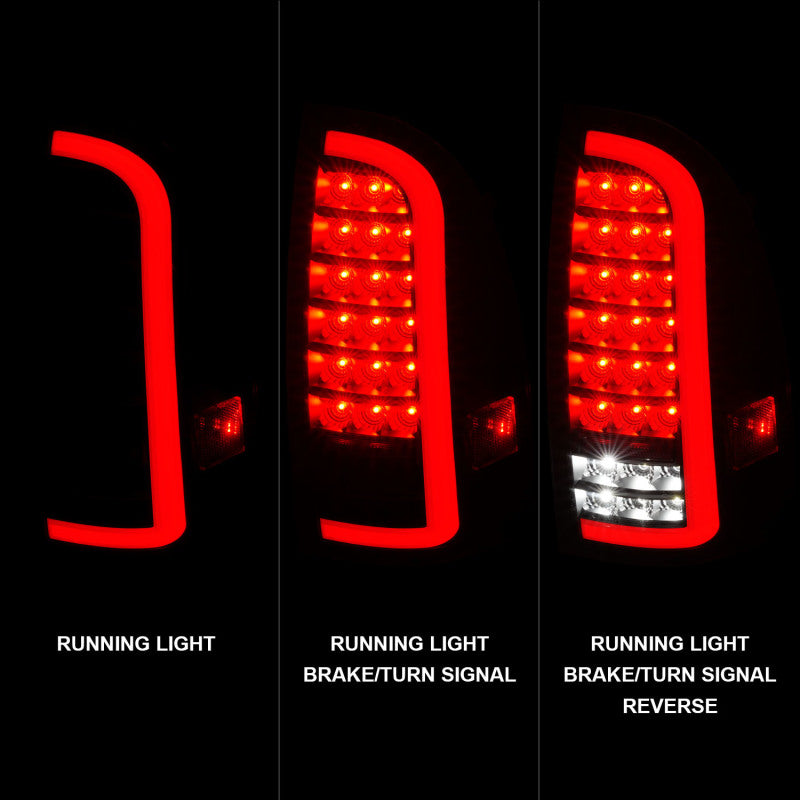 ANZO 05-15 Toyota Tacoma Full LED Tail Lights w/Light Bar Sequential Black Housing Smoke Lens 311428 311428 Photo - Unmounted