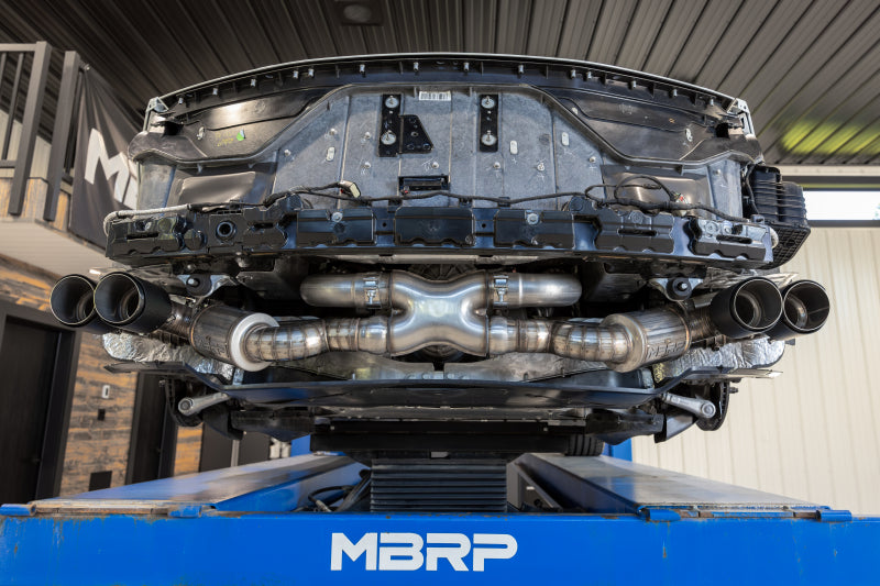 MBRP 20-24 Chevrolet Corvette C8 3in Active Cat Back Quad Split Rear Exit Exhaust w/ AFM Sims S70413CF S70413CF Photo - lifestyle view