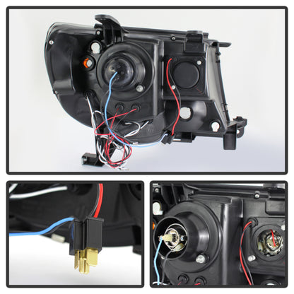 Spyder Toyota Tacoma 05-11 Projector Headlights LED Halo LED Blk Smke PRO-YD-TT05-HL-BSM 5078650 5078650 User 1