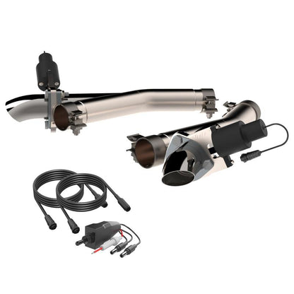 QTP 11-18 Dodge Durango 5.7L 2.5in 304SS Aggressor Cutout Dual Mid Pipes 520511 520511 Photo - Primary