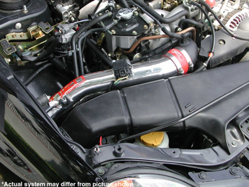 Injen Cold Air Intake Wrinkle Red - Subaru Impreza WRX STI 2004-2006 RD1200WR Photo - Mounted