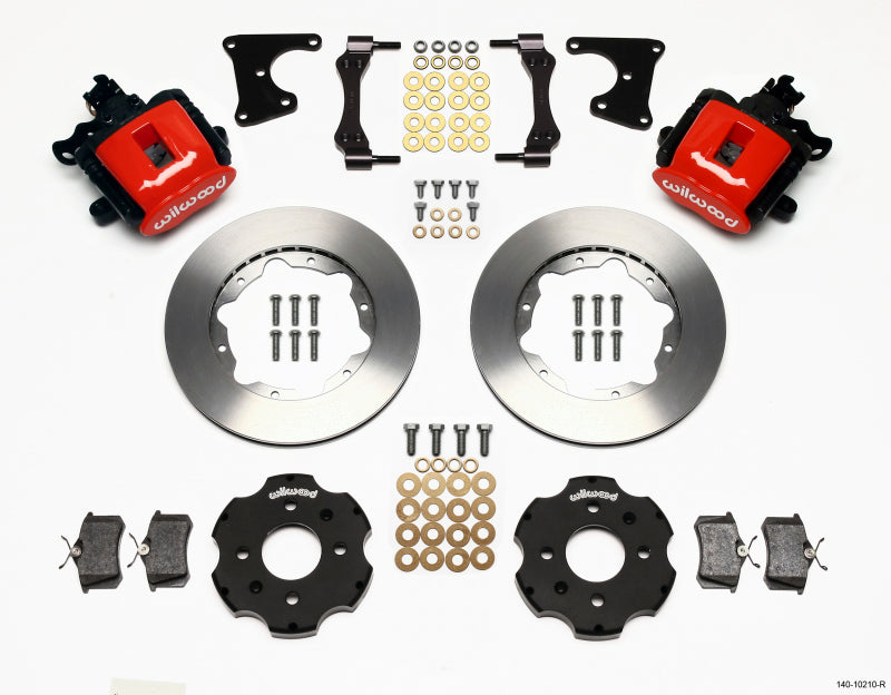 Wilwood Combination Parking Brake Rear Kit 11.00in Red Civic / Integra Drum 2.71 Hub Offset 140-10210-R 140-10210-R Photo - Primary