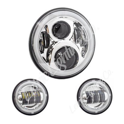 Letric Lighting 7in Led Chrome Full-Halo Indian LLC-ILHK-7CH LLC-ILHK-7CH Photo - Primary