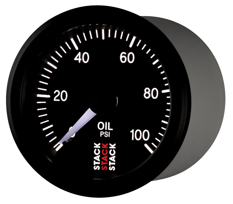 Autometer Stack 52mm 0-100 PSI 1/8in NPTF (M) Mechanical Oil Pressure Gauge - Black ST3102 ST3102 User 3