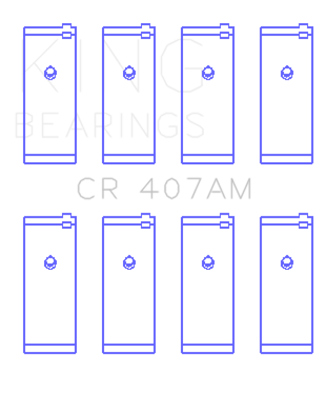 King Engine Bearings Nissan CA16DE/CA18DE/CA18ET/CA20E/CA20S/CD17 (Size +0.50mm) Conrod Bearing Set CR407AM0.5 CR407AM0.5 Photo - Primary