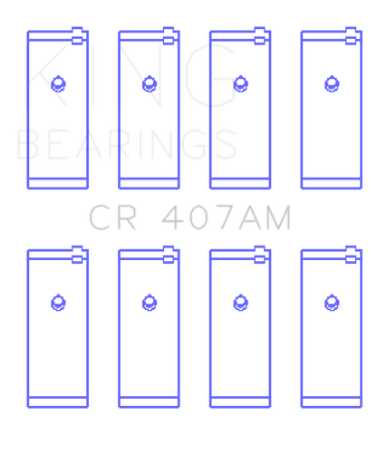King Engine Bearings Nissan CA16DE/CA18DE/CA18ET/CA20E/CA20S/CD17 (Size +0.50mm) Conrod Bearing Set CR407AM0.5 CR407AM0.5 Photo - Primary