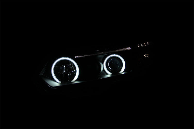 Anzo 2006-2011 Honda Civic Projector Headlights w/ Halo Black (CCFL) 121062 Photo - Mounted