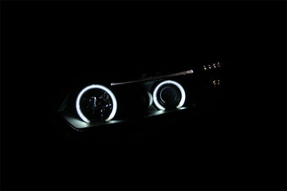 Anzo 2006-2011 Honda Civic Projector Headlights w/ Halo Black (CCFL) 121062 Photo - Mounted
