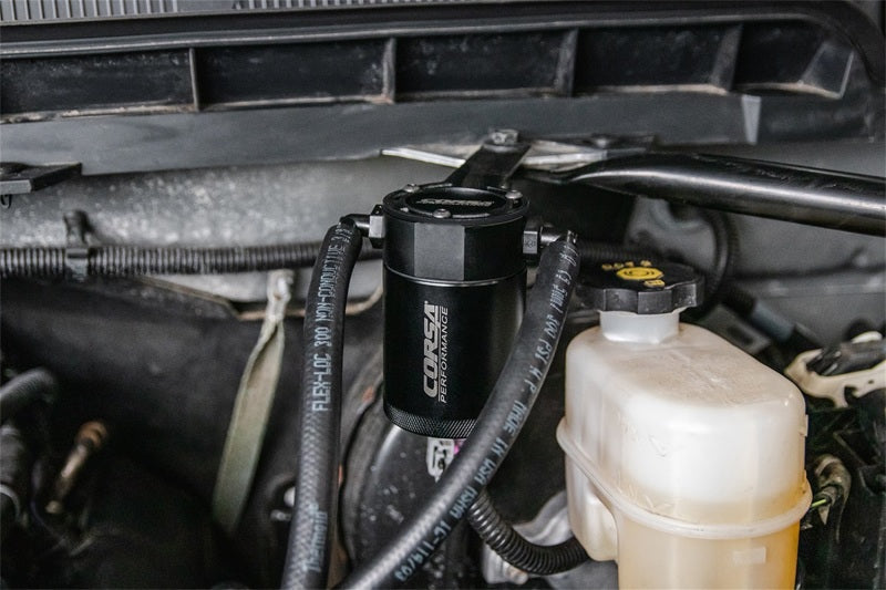 CORSA Performance Corsa 14-19 GM Silverado/Sierra/Tahoe/Yukon/Suburban/Yukon XL/Escalade (5.3L V8) Catch Can CC0001 CC0001 Photo - Mounted