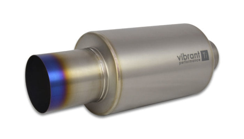 Vibrant Titanium Muffler with Straight Cut Burnt Tip - 3.5" Inlet 17564 Photo - Primary
