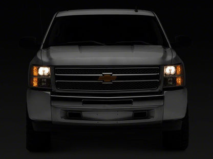Raxiom 07-14 Chevrolet Silverado 1500 Axial OEM Rep Headlights- Chrome Housing (Clear Lens) S122323 S122323 Photo - Close Up