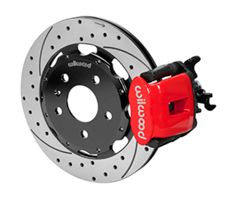 Wilwood 03-08 Audi A4 Caliper-Combination Parking Brake Rear 12.19 Rotor - Red 140-14591-DR