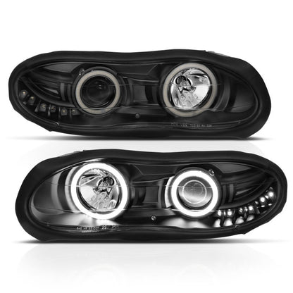Anzo 1998-2002 Chevrolet Camaro Projector Headlights w/ Halo Black 121160 User 2