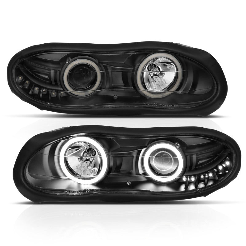 Anzo 1998-2002 Chevrolet Camaro Projector Headlights w/ Halo Black 121160 User 2