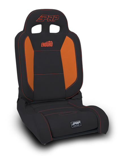 PRP Seats PRP EnduroDaily Reclining Suspension Seat - Black/Orange Vinyl - Driver A8701044-201-207 A8701044-201-207 Photo - Primary