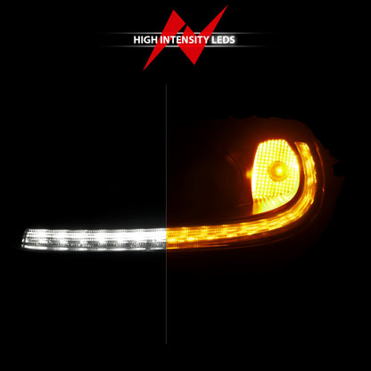 ANZO 05-13 Chevrolet Corvette Projector Headlights w/switchback & Sequential LED - Black Amber 121571 121571 User 5