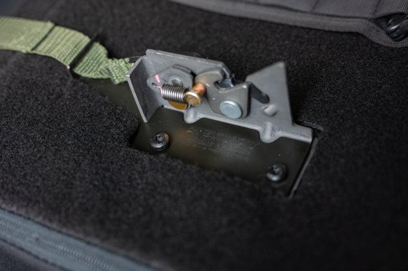 BuiltRight Industries 09-20 Ford F-150/Raptor (09-14 SuperCrew Only) Rear Seat Release - Olive Strap 100115 100115 Photo - Mounted