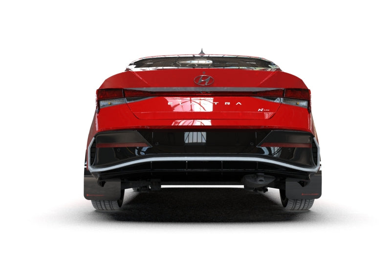 Rally Armor 2024+ Hyundai Elantra N Line Black Mud Flap w/ White Logo MF120-UR-BLK-WH MF120-UR-BLK-WH User 2