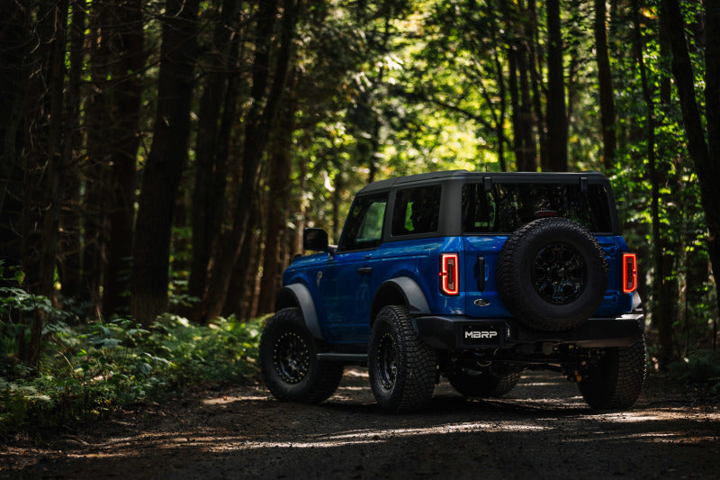 MBRP 2021-2023 Ford Bronco 2.3L/2.7L Aluminized Steel 3in Cat-Back, Single High Clearance Rear Exit S5245AL S5245AL Photo - lifestyle view