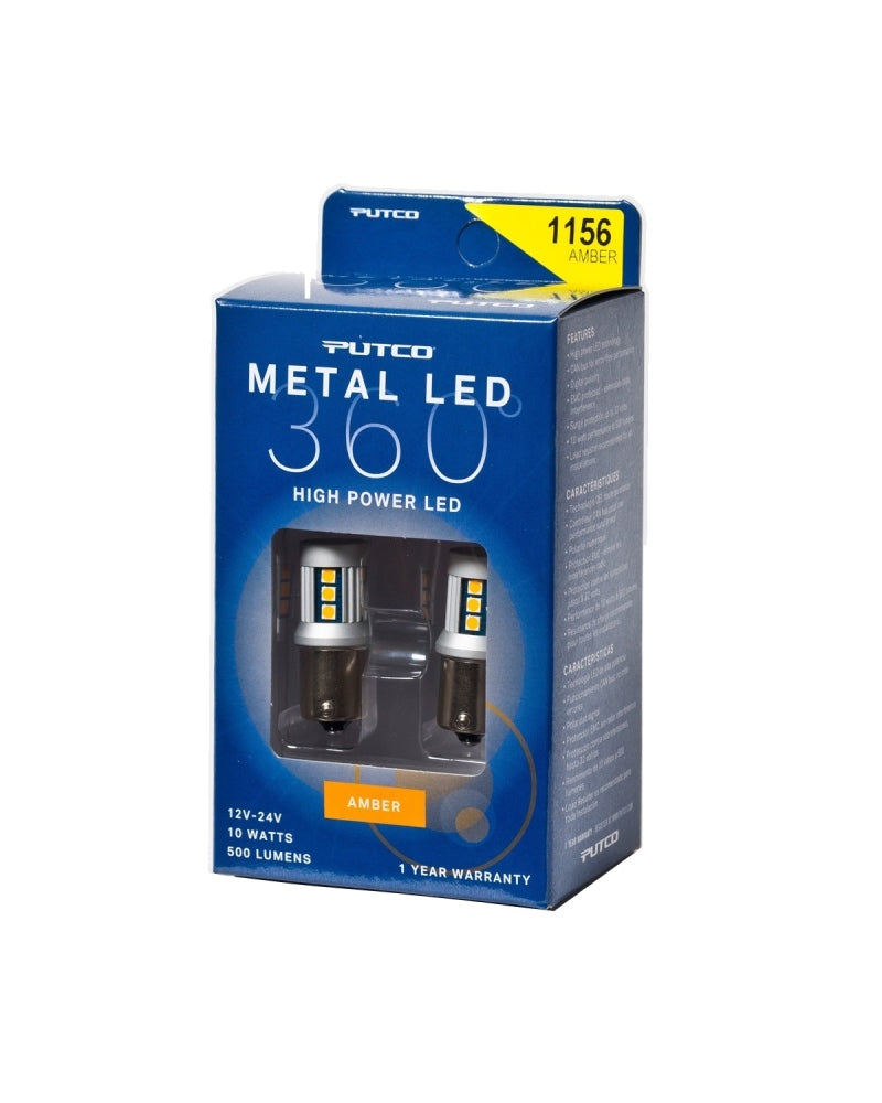 Putco 1156 - Amber Metal 360 LED 341156A-360 341156A-360 Photo - Unmounted