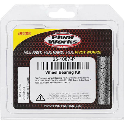 Pivot Works Honda, KTM Wheel Bearing Kit Premium Bearings 25-1087-P 25-1087-P Photo - Primary