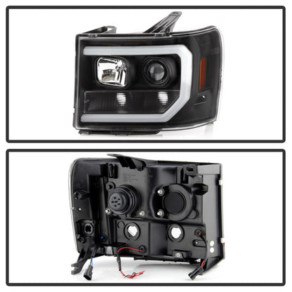 Spyder GMC Sierra 1500/2500/3500 07-13 Denali 08-13 LED Headlights Blk PRO-YD-GS07V2PL-BK 5087522 5087522 Photo - Unmounted