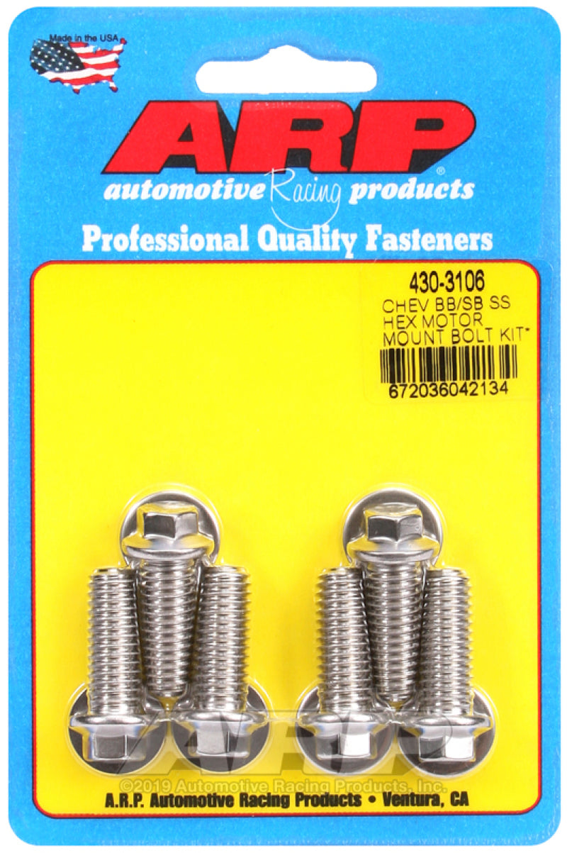 ARP Chevy Hex Motor Mount Bolt Kit with Energy Suspension Mounts 430-3106 Photo - Primary