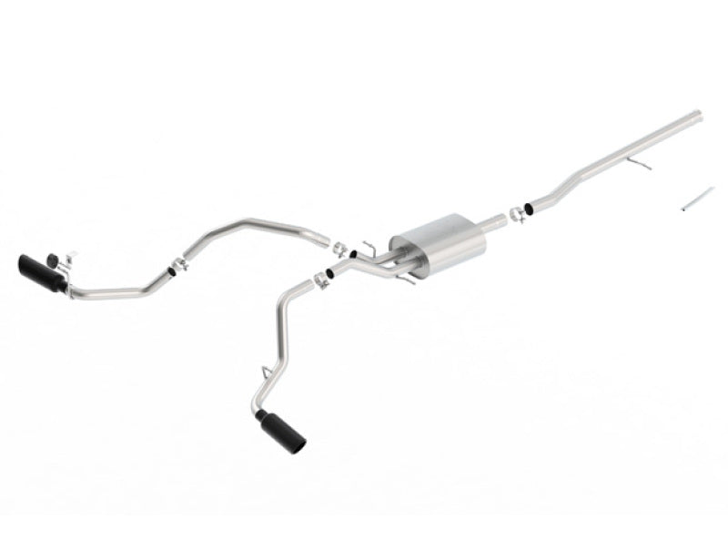 Borla 14-16 Chevrolet Silverado 1500 5.3L ATAK Catback Exhaust w/ Black Chrome Tips 140546BC 140546BC Photo - Primary